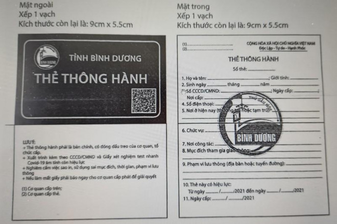 Nóng: Bình Dương tạm ngưng áp dụng cấp giấy thông hành cho người dân - 2