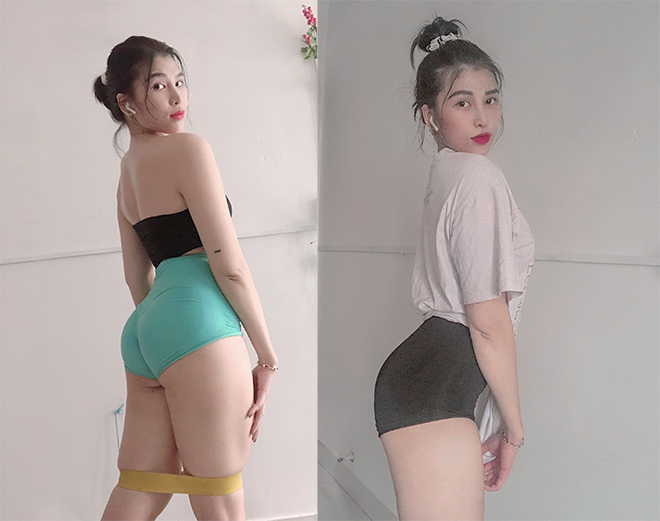 Hot girl phòng Gym vòng ba 105cm Ngọc Mỹ chia sẻ bí quyết tập mùa dịch - 1