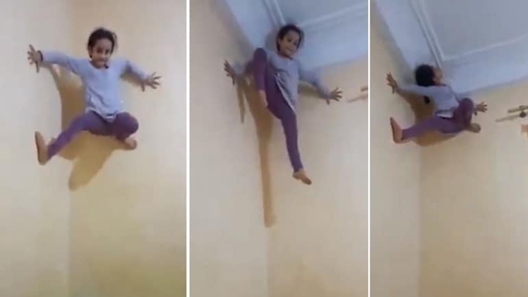 Clip: Cô bé trèo tường dễ dàng như người nhện gây sốc - 1