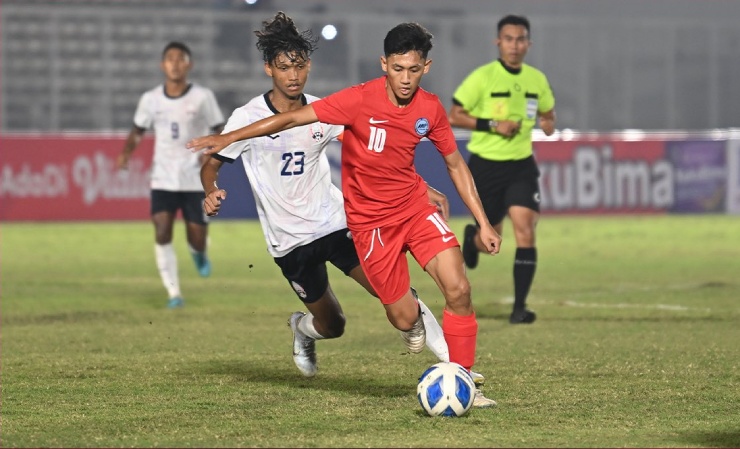 Video bóng đá U19 Singapore - U19 Campuchia: 7 phút bùng nổ, bàn thắng quý giá (U19 Đông Nam Á) - 1