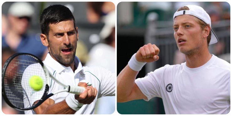 Video tennis Djokovic - Van Rijthoven: Set 2 địa chấn, bản lĩnh &#34;nhà vua&#34; (Vòng 4 Wimbledon) - 1