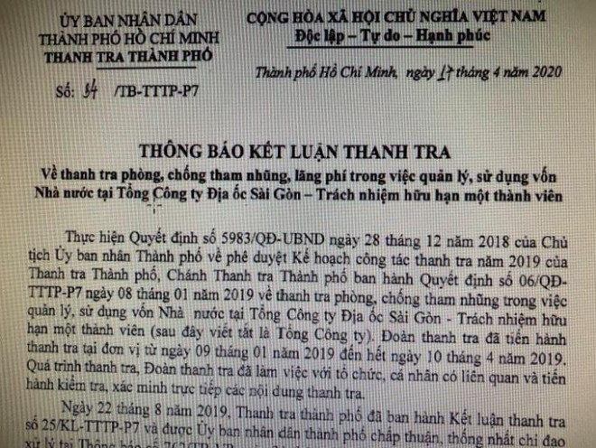 Công an điều tra sai phạm tại Tổng công ty Địa ốc Sài Gòn - 1