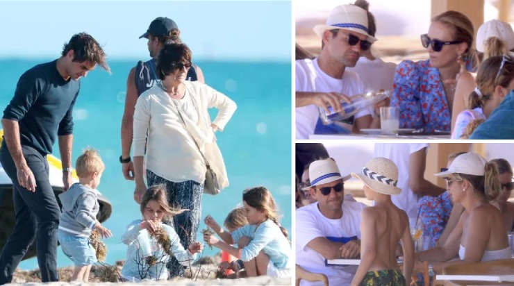 Federer du ngoạn Hy Lạp cùng vợ con: Ăn chơi vẫn không quên tennis - 1