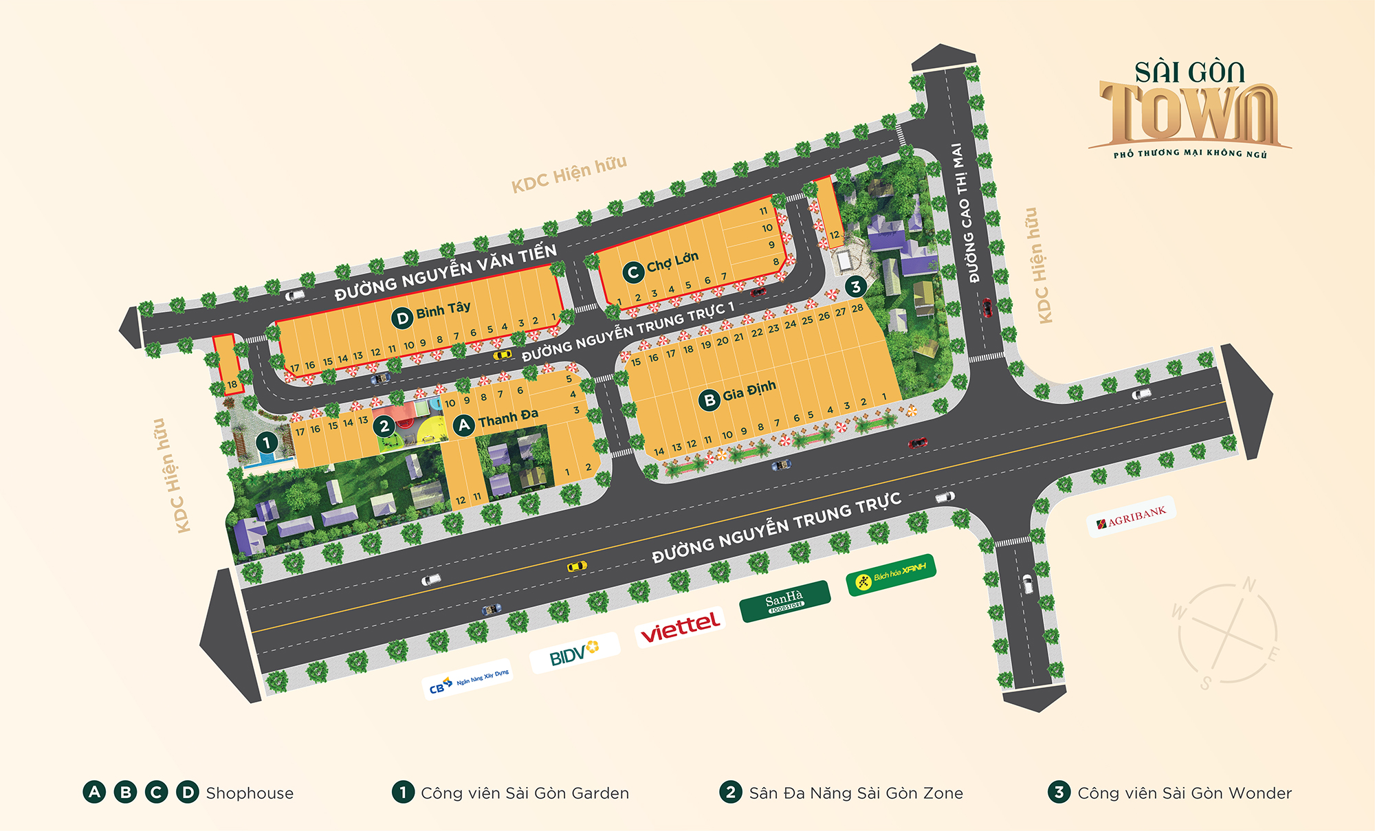 Sài Gòn Town - “phố thương mại không ngủ” - độc đáo shophouse 2 mặt shop đều có thể kinh doanh - 1