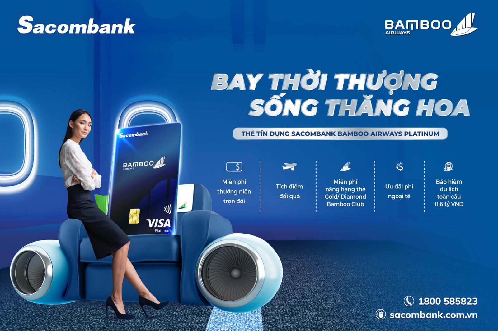 Chính thức ra mắt thẻ tín dụng liên kết Sacombank Bamboo Airways Platinum - 1