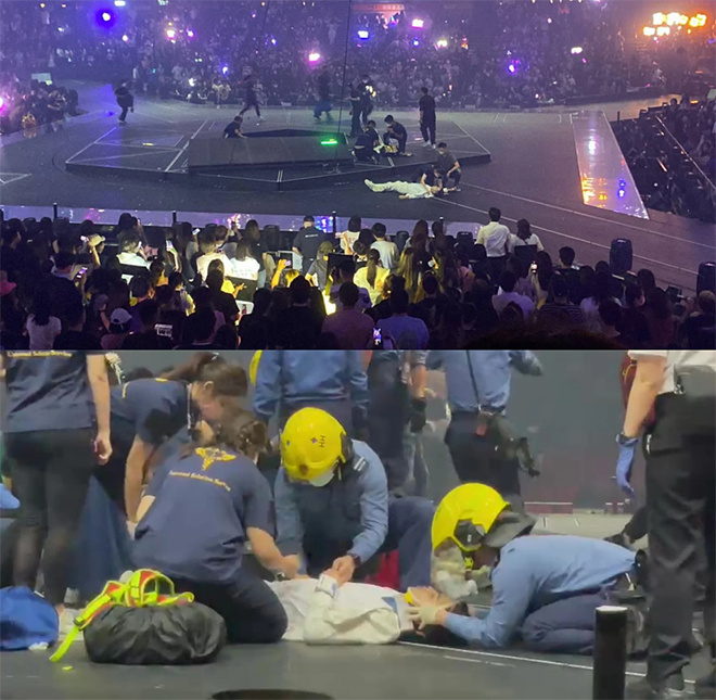 可怕的事件：巨型LED屏幕倒塌，2名舞者受重傷 - 3