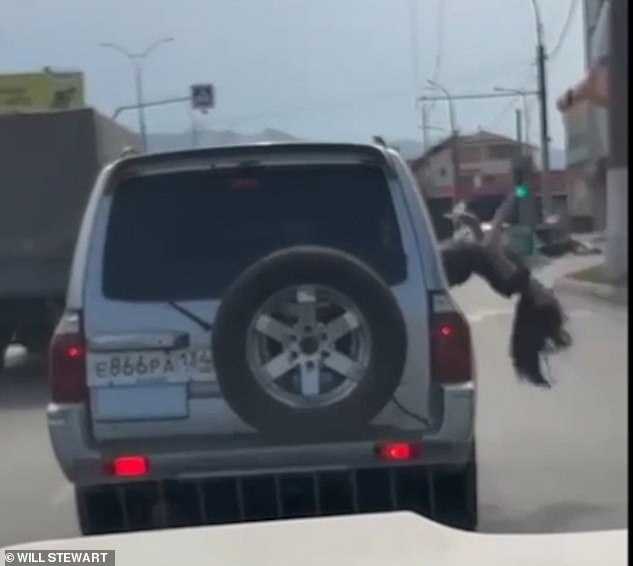 Video: Cô gái nhoài người khỏi cửa kính ô tô uốn éo cơ thể và điều bất ngờ xảy ra sau đó - 1