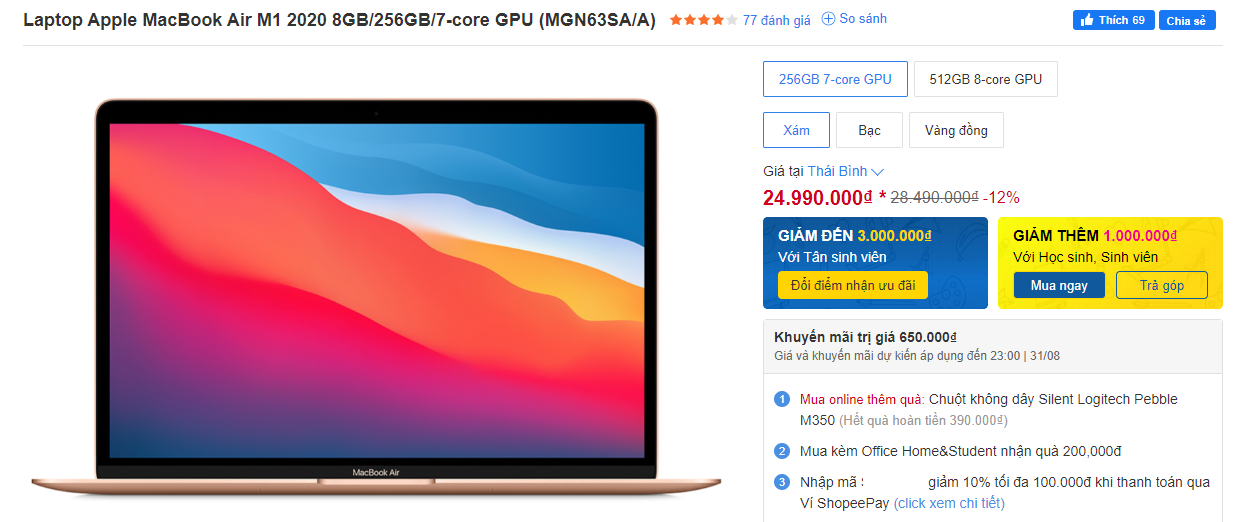 Bảng giá MacBook tháng 8: Giảm tới 8,8 triệu đồng - 3