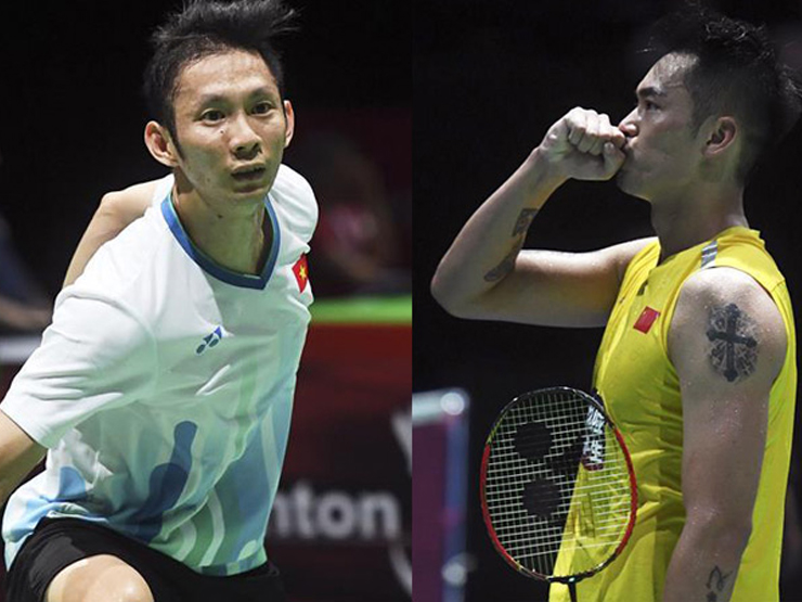 What did Tien Minh say when he surpassed Lin Dan to set a badminton world record?