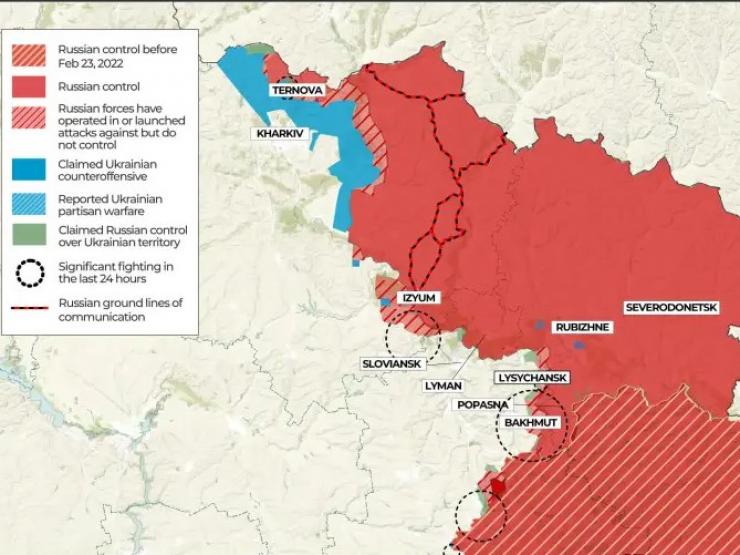 Quân đội Anh nêu hướng tấn công giành được nhiều lợi thế nhất của Nga ở Donetsk