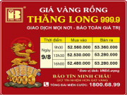 Giá Vàng Rồng Thăng Long - Bảo Tín Minh Châu ngày 09.08.2022