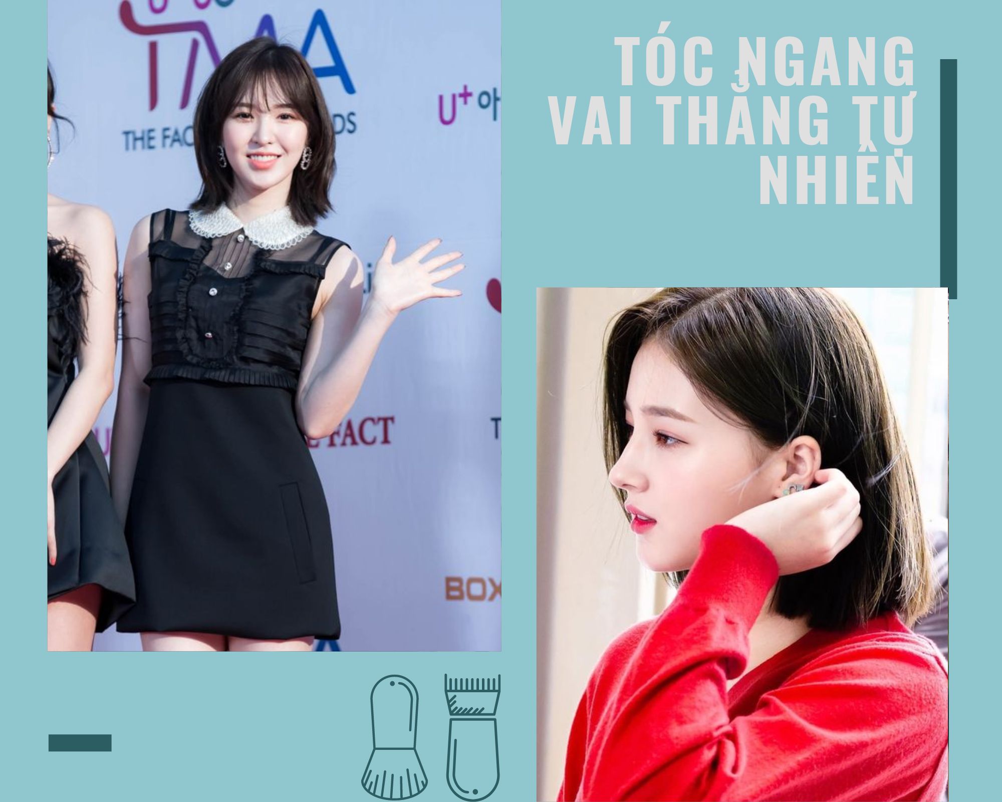 Những kiểu tóc ngang vai thẳng đẹp trẻ trung năng động hot nhất - 6