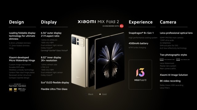 Trình làng Xiaomi Mix Fold 2 - Kỳ phùng địch thủ Galaxy Z Fold 4 - 5