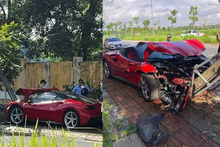 Chủ nhân chiếc Ferrari bị đâm vào gốc cây yêu cầu được bồi thường bằng xe mới