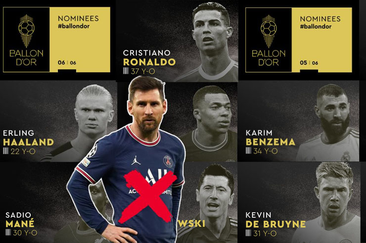 Lộ diện đề cử Quả bóng vàng: Cú sốc Messi vắng mặt, Ronaldo khó cản Benzema - 1