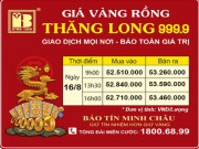 Giá Vàng Rồng Thăng Long - Bảo Tín Minh Châu ngày 16.08.2022