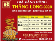 Giá Vàng Rồng Thăng Long - Bảo Tín Minh Châu ngày 18.08.2022