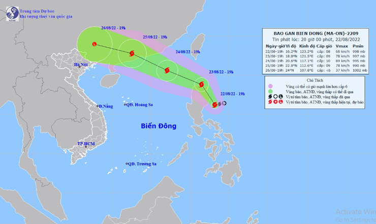 Khi nào bão Maon đi vào Biển Đông? - 1