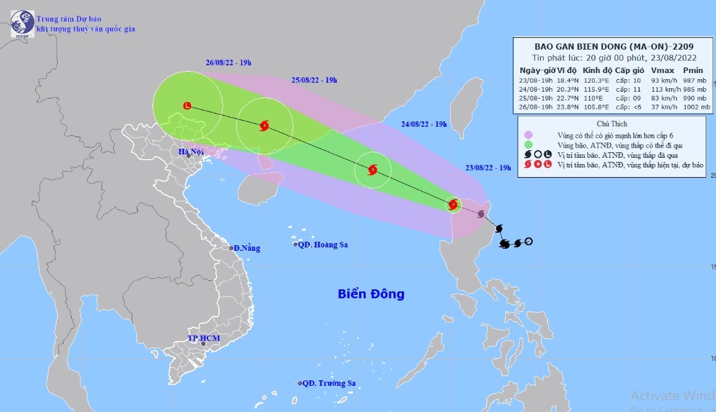 Đêm nay (23/8), bão Maon giật cấp 12 đi vào Biển Đông - 2