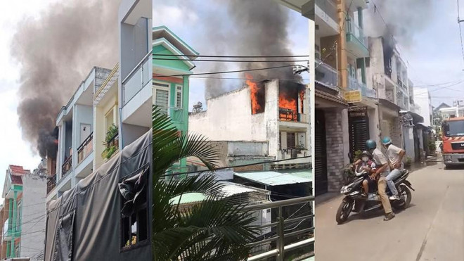 Cháy căn nhà 2 lầu ở Bình Tân, hàng xóm ôm heo đất tháo chạy - 2