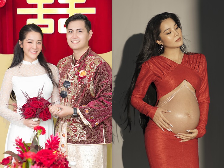 Karen Nguyễn lộ bụng bầu vượt mặt sau 2 tháng cưới giám đốc công ty sản xuất vải