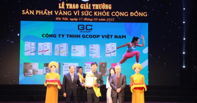 Gcoop Việt Nam nhận giải thưởng “Sản phẩm vàng vì sức khỏe cộng đồng” trong nhiều năm liên tiếp