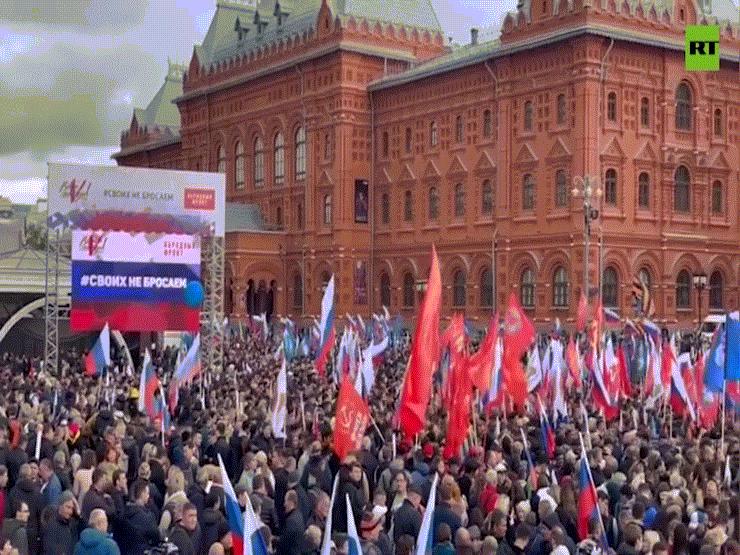 Người Nga xuống đường ủng hộ trưng cầu dân ý tại 4 khu vực ở Ukraine