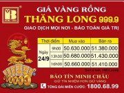 Giá Vàng Rồng Thăng Long - Bảo Tín Minh Châu ngày 24.09.2022