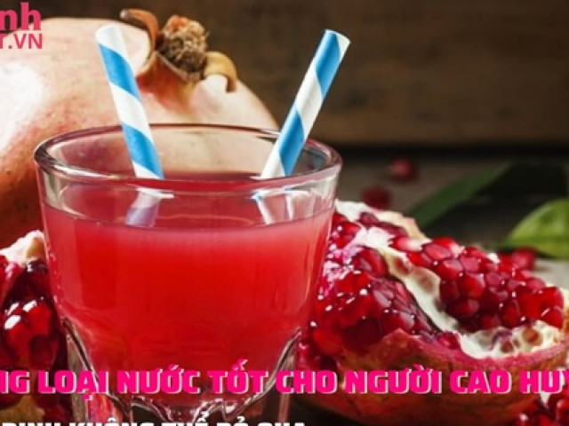 Những loại nước tốt cho người cao huyết áp