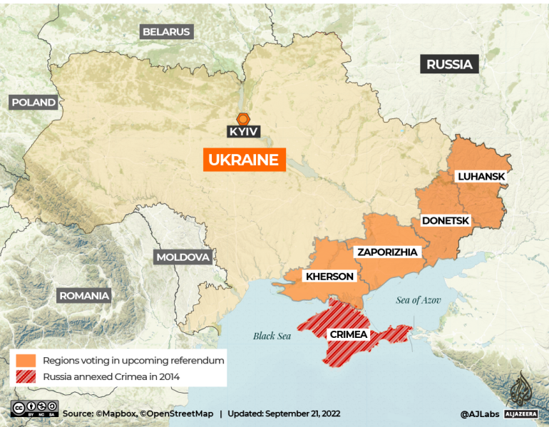 Công bố kết quả trưng cầu dân ý sáp nhập Nga ở 4 vùng Ukraine - 1