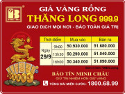 Giá Vàng Rồng Thăng Long - Bảo Tín Minh Châu ngày 29.09.2022