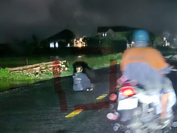 Người phụ nữ ngồi giữa đường trong đêm tối, suýt gây tai nạn hàng loạt - 2