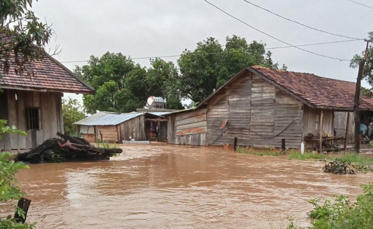Chùm ảnh: Hàng trăm ngôi nhà ở Đắk Lắk, Đắk Nông bị ngập - 1