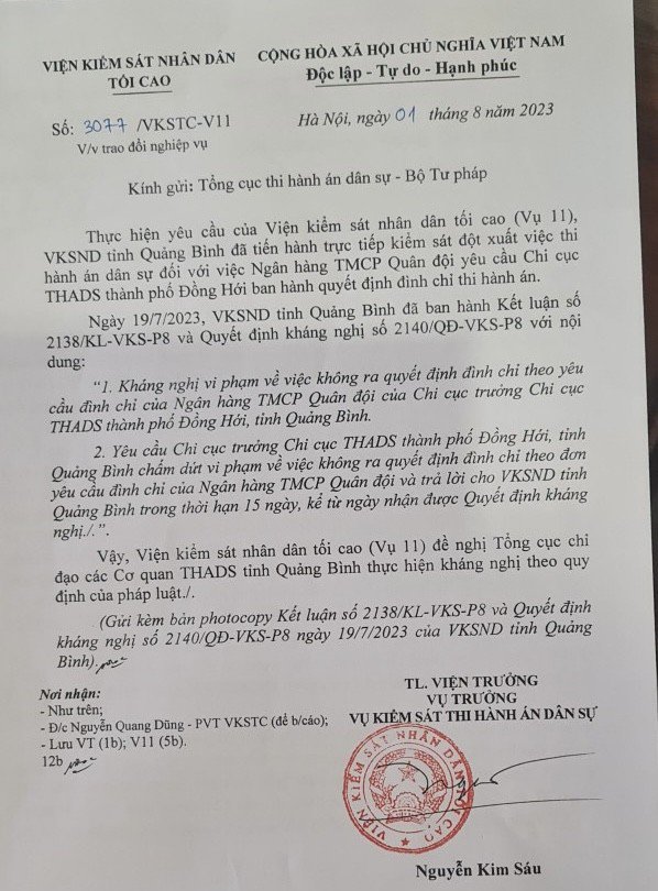 Chi cục trưởng THADS Đồng Hới nói gì về việc &#34;chống&#34; kháng nghị của Viện kiểm sát? - 3