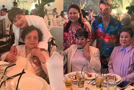 Vợ cũ 69 tuổi gây chú ý khi thân mật với Đàm Vĩnh Hưng trong buổi tiệc gia đình