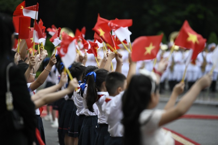 Thủ tướng Phạm Minh Chính chủ trì lễ đón Thủ tướng Singapore Lý Hiển Long - 4