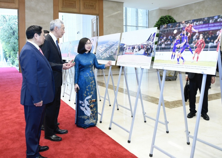 Thủ tướng Phạm Minh Chính chủ trì lễ đón Thủ tướng Singapore Lý Hiển Long - 9