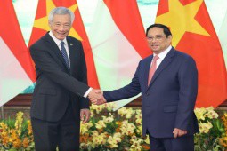 Thủ tướng Phạm Minh Chính chủ trì lễ đón Thủ tướng Singapore Lý Hiển Long
