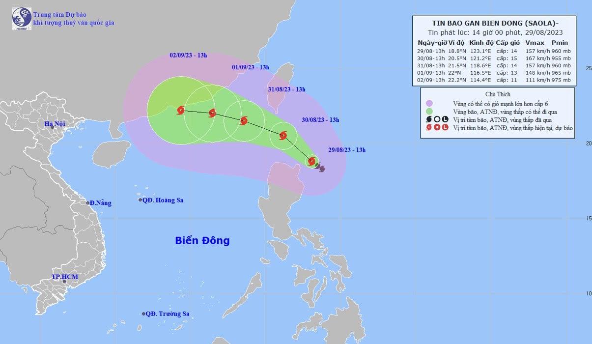 Bão Sao La rất mạnh sắp vào Biển Đông có ảnh hưởng tới Việt Nam không? - 1