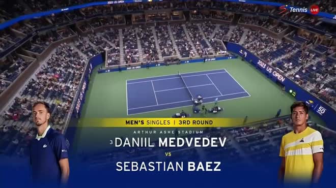 Video tennis Medvedev - Baez: Bước ngoặt cơn mưa, "chú lùn" vuột thời cơ (US Open)