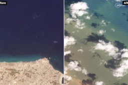 Ảnh vệ tinh trước và sau vụ vỡ đập kinh hoàng khiến hơn 5.300 người thiệt mạng ở Libya
