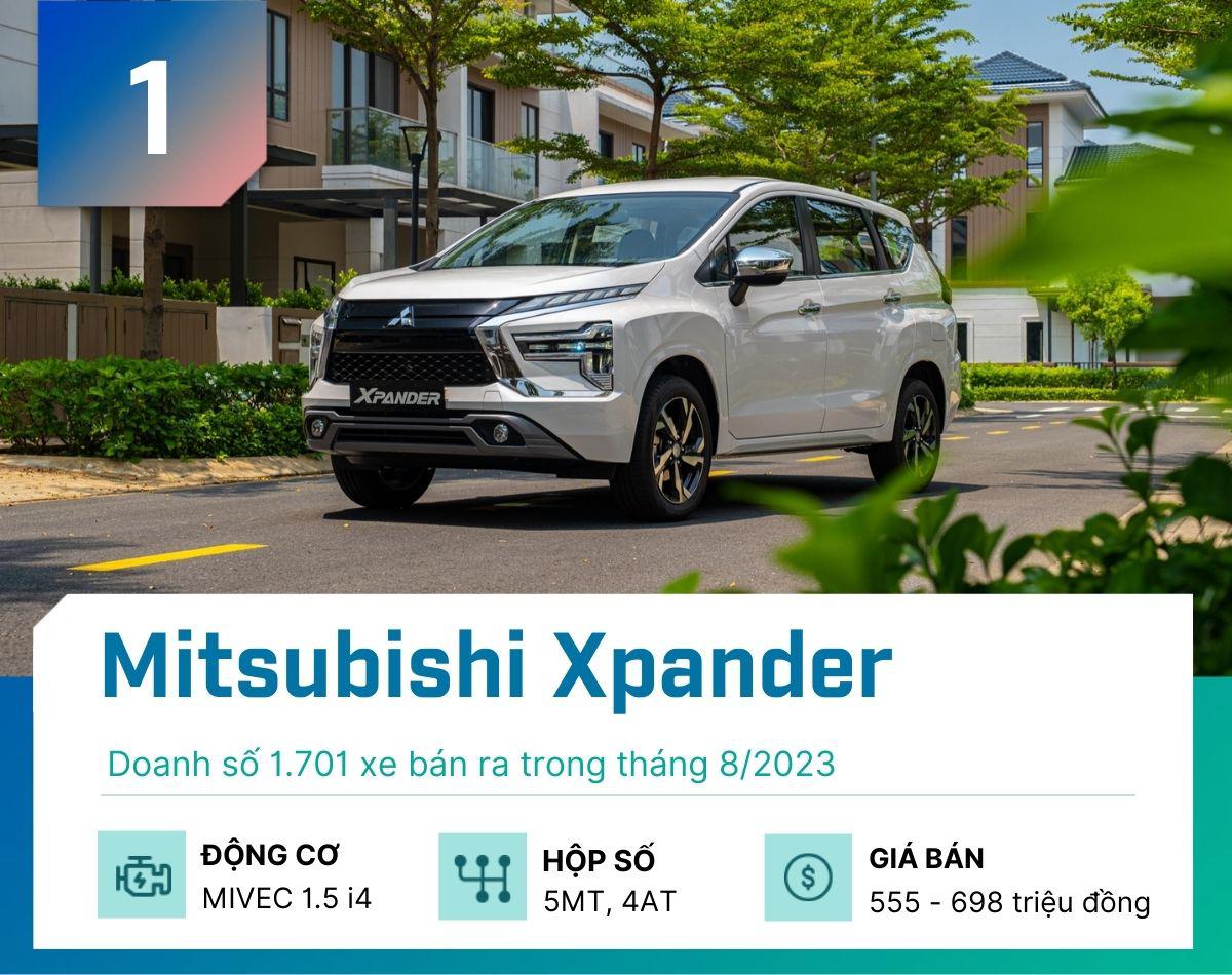 Doanh số xe MPV tháng 8/2023, Mitsubishi Xpander &#34;cô đơn&#34; trên đỉnh bảng - 1