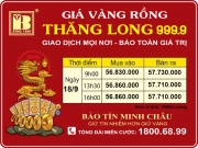 Giá Vàng Rồng Thăng Long- Bảo Tín Minh Châu ngày 18.9.2023