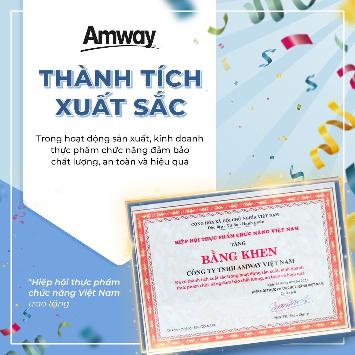 Amway Việt Nam lần thứ 11 vinh dự nhận giải thưởng “Sản phẩm vàng vì sức khỏe cộng đồng” - 2