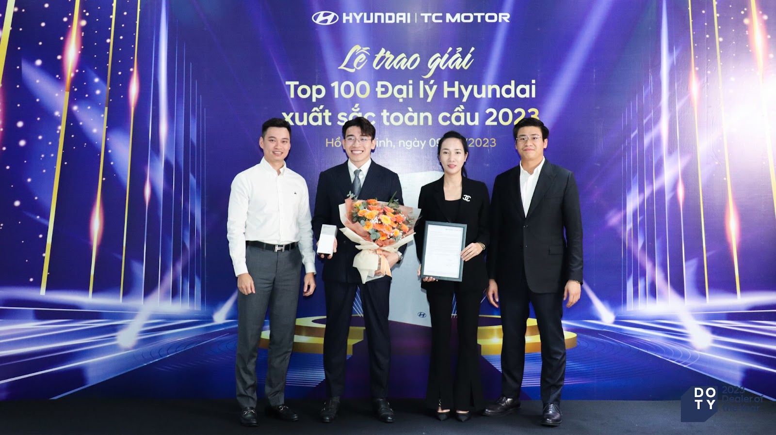 Hyundai Ngọc An đạt giải “Top 100 Đại lý Hyundai xuất sắc toàn cầu 2023” do Hyundai Motor Company trao tặng - 1