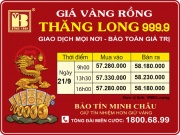 Giá Vàng Rồng Thăng Long- Bảo Tín Minh Châu ngày 21.9.2023