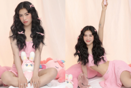 Mừng tuổi mới, "cơn lốc đường biên" Thanh Nhã khoe sắc vóc kẹo ngọt