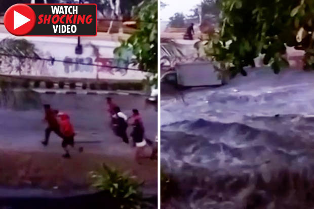 Video mới về sóng thần cao 6 mét ập vào thành phố Indonesia - 1