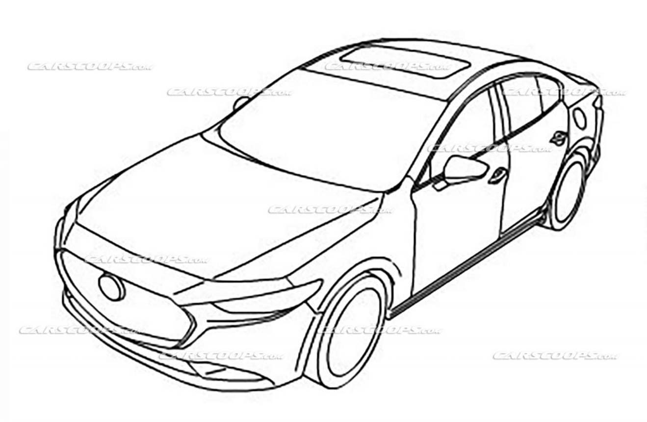 Mazda 3 2019 thế hệ mới lộ bản phác thảo thiết kế - 1