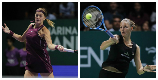 WTA Finals ngày 5: Mỹ nhân lên đồng, "nữ hoàng" Wozniacki bị loại - 1